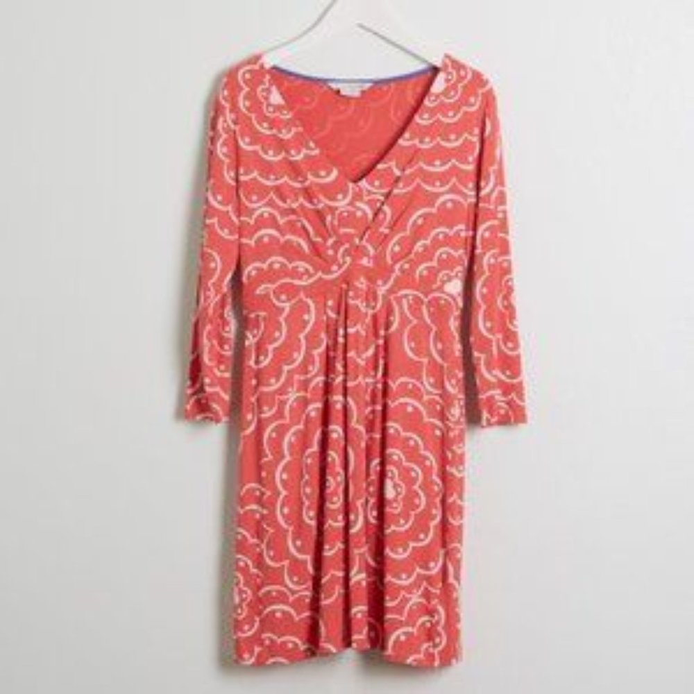 Boden Coral Floral Dress